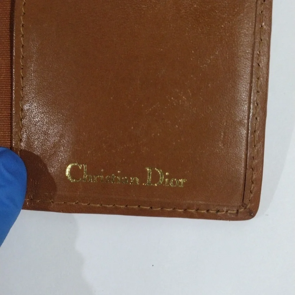 Christian Dior Trotter Key Case for Women – Grey Brown Gold Logo Canvas 3.9x2.5”